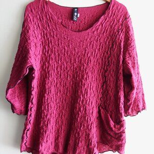 Noblu Pucker Angle Top from Artful Home size Small Bright Pink